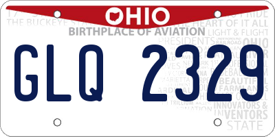 OH license plate GLQ2329