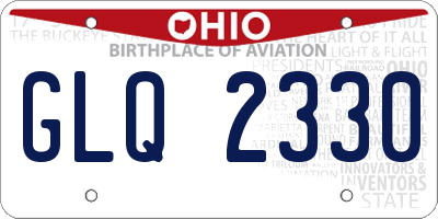 OH license plate GLQ2330