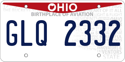 OH license plate GLQ2332