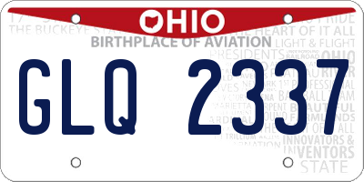 OH license plate GLQ2337