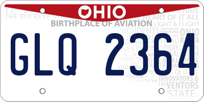 OH license plate GLQ2364