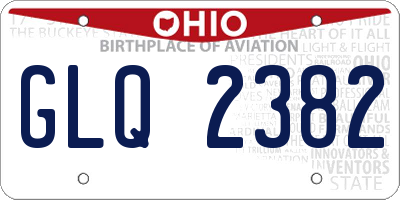 OH license plate GLQ2382
