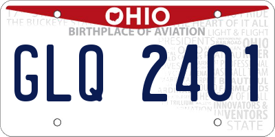 OH license plate GLQ2401