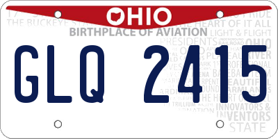 OH license plate GLQ2415