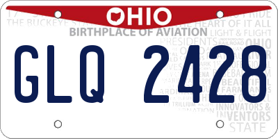 OH license plate GLQ2428