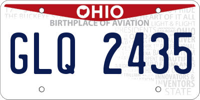 OH license plate GLQ2435