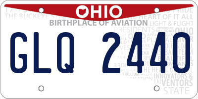 OH license plate GLQ2440