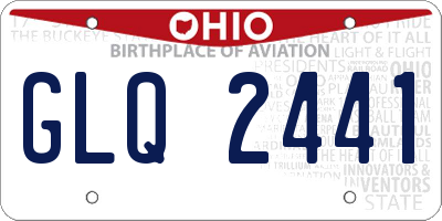 OH license plate GLQ2441
