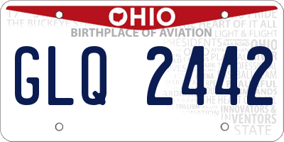OH license plate GLQ2442