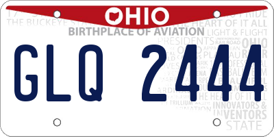 OH license plate GLQ2444