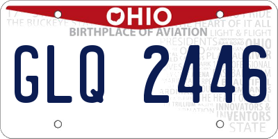OH license plate GLQ2446