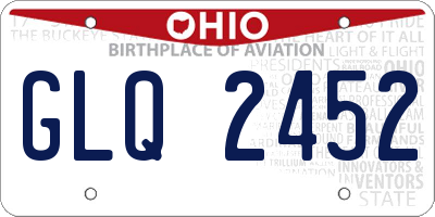 OH license plate GLQ2452