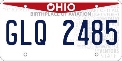 OH license plate GLQ2485