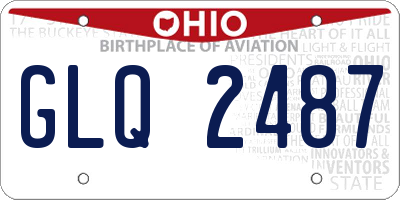 OH license plate GLQ2487