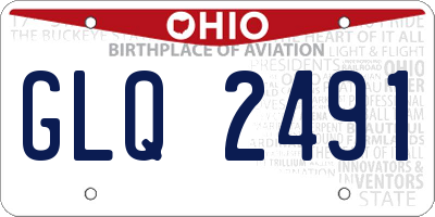 OH license plate GLQ2491