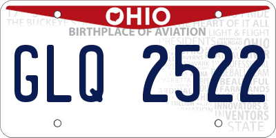 OH license plate GLQ2522