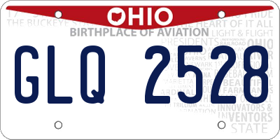 OH license plate GLQ2528