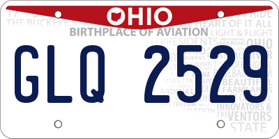 OH license plate GLQ2529