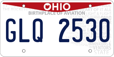 OH license plate GLQ2530