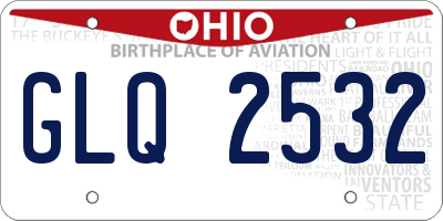 OH license plate GLQ2532