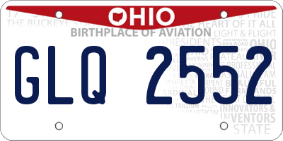 OH license plate GLQ2552