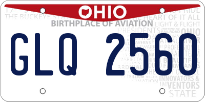 OH license plate GLQ2560