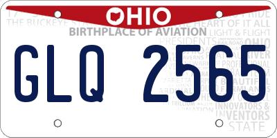 OH license plate GLQ2565