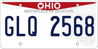OH license plate GLQ2568