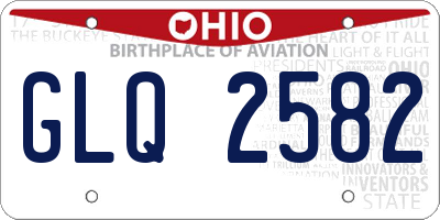 OH license plate GLQ2582
