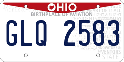 OH license plate GLQ2583