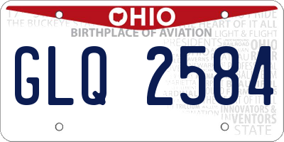 OH license plate GLQ2584