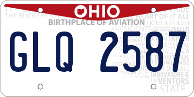 OH license plate GLQ2587