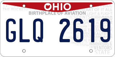 OH license plate GLQ2619
