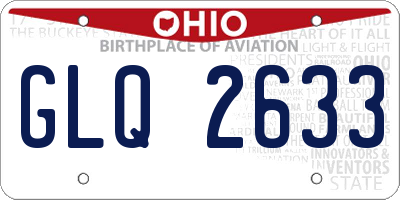 OH license plate GLQ2633