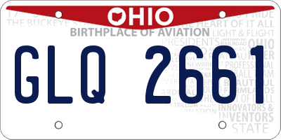 OH license plate GLQ2661
