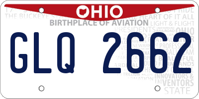 OH license plate GLQ2662