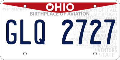OH license plate GLQ2727