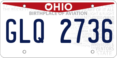 OH license plate GLQ2736