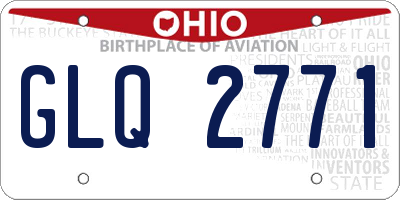 OH license plate GLQ2771
