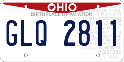 OH license plate GLQ2811