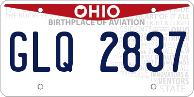 OH license plate GLQ2837