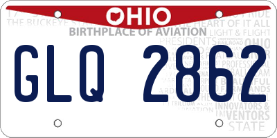 OH license plate GLQ2862