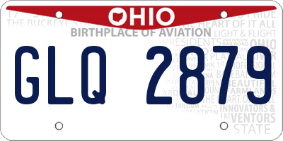 OH license plate GLQ2879