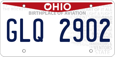 OH license plate GLQ2902