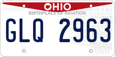 OH license plate GLQ2963