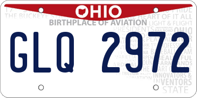 OH license plate GLQ2972