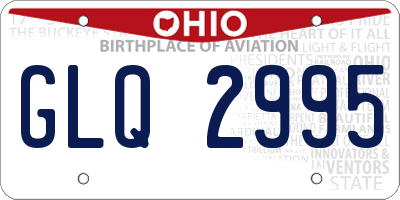 OH license plate GLQ2995