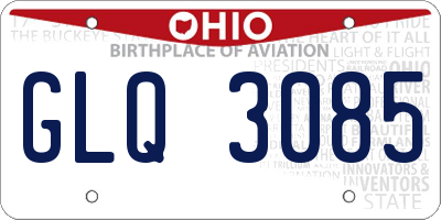 OH license plate GLQ3085