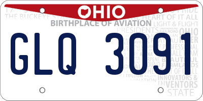 OH license plate GLQ3091