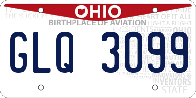 OH license plate GLQ3099